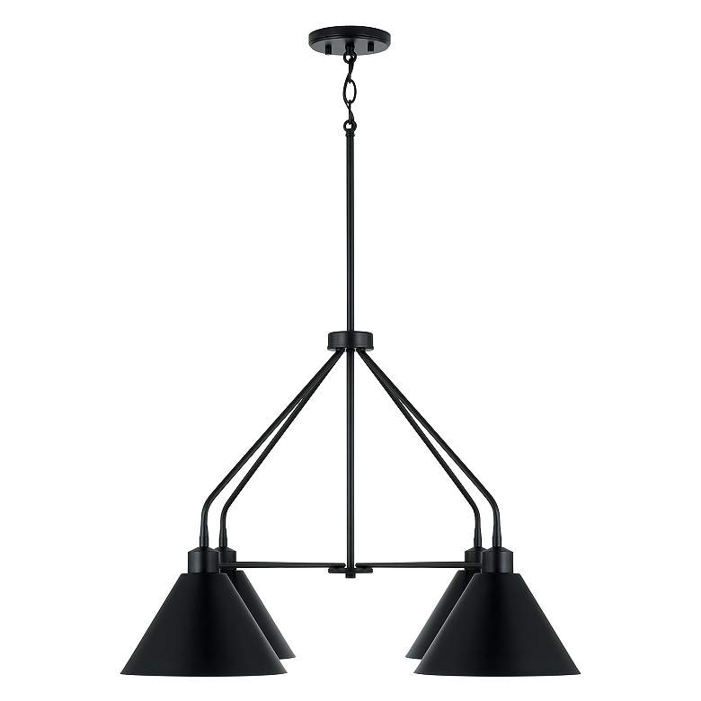 Image 4 Capital Lighting Alden 4 Light Chandelier Matte Black more views