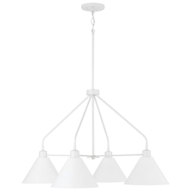 Image 1 Capital Lighting Alden 4 Light Chandelier Matte White