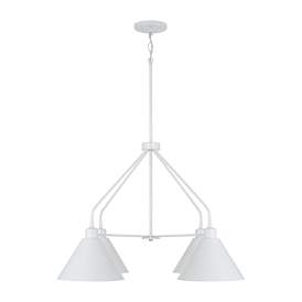Image5 of Capital Lighting Alden 4 Light Chandelier Matte White more views