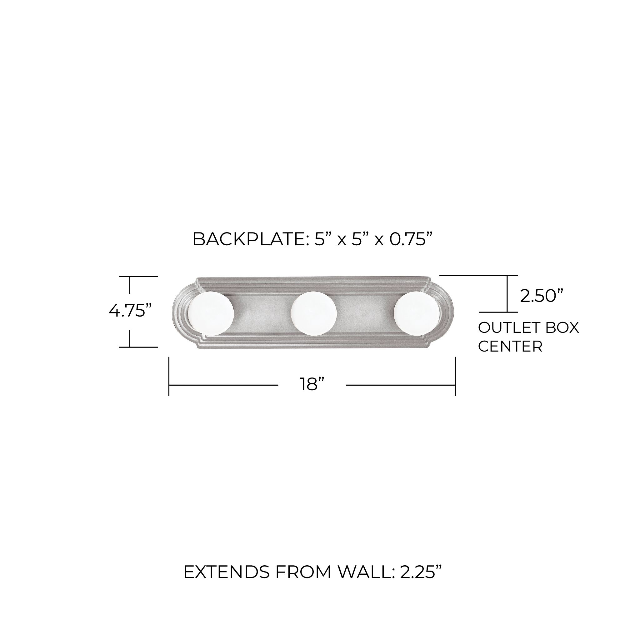 Image 2 Capital Lighting Alice 3 Light Vanity 18" Matte Nickel more views