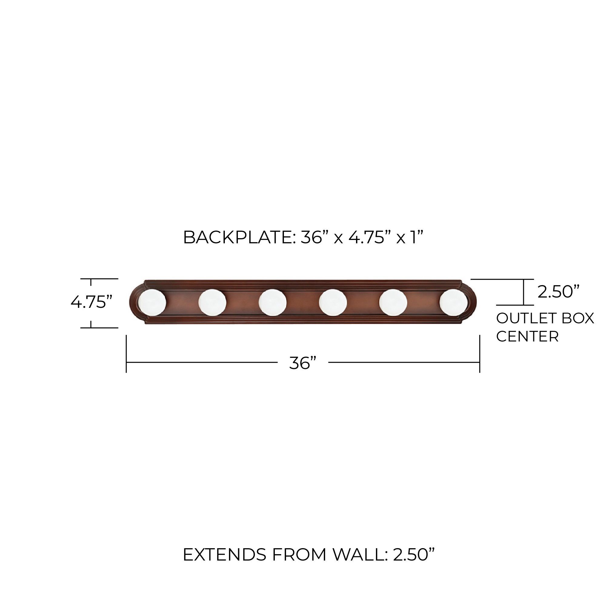 Image 2 Capital Lighting Alice 6 Light Vanity 36" Burnished Bronze more views