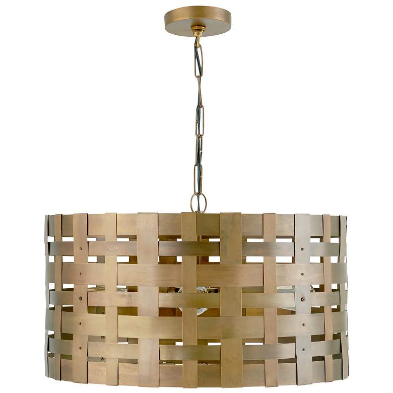 Image 2 Capital Lighting Alta 4 Light Pendant Patinaed Brass