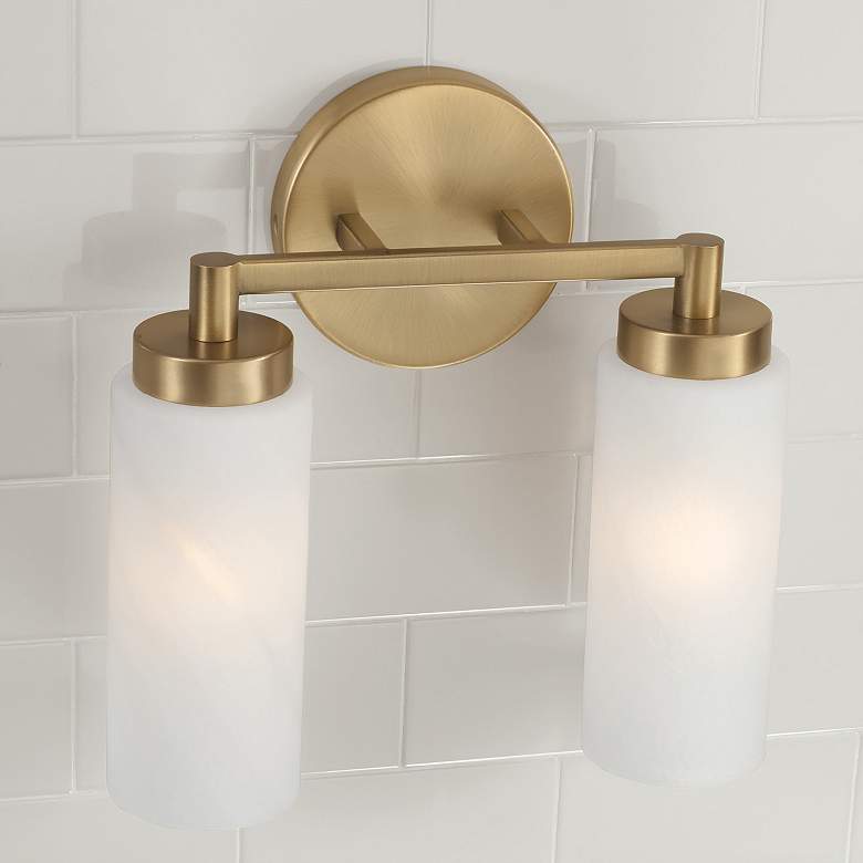 Image 1 Capital Lighting Alyssa 2 Light Vanity Aged Brass