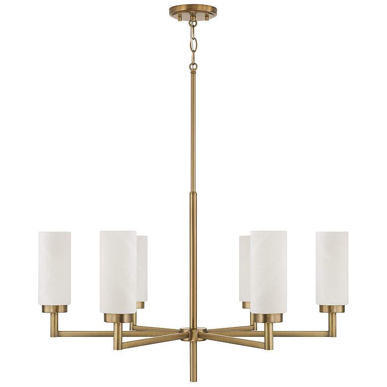 Image 2 Capital Lighting Alyssa 31" Wide Aged Brass 6-Light Chandelier