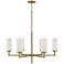 Capital Lighting Alyssa 31" Wide Aged Brass 6-Light Chandelier