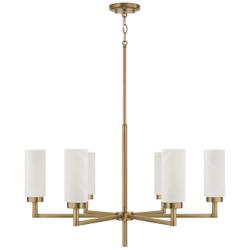 Capital Lighting Alyssa 31" Wide Aged Brass 6-Light Chandelier