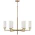 Capital Lighting Alyssa 31" Wide Aged Brass 6-Light Chandelier