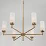 3_Capital Lighting Alyssa 31" Wide Aged Brass 6-Light Chandelier more views