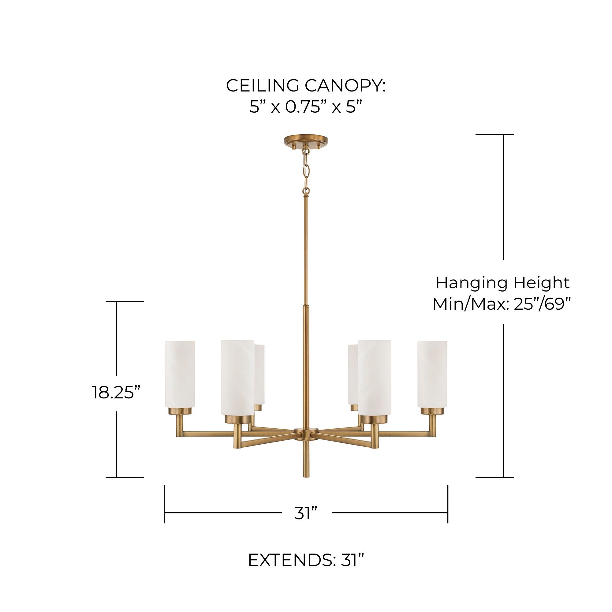Image 6 Capital Lighting Alyssa 31" Wide Aged Brass 6-Light Chandelier more views