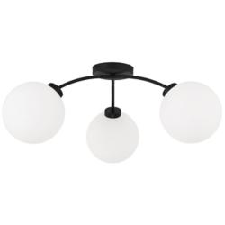 Capital Lighting Amos 3 Light Semi Flush 28" Black Iron
