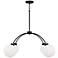 Capital Lighting Amos 4 Light Chandelier 37" Black Iron