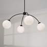 3_Capital Lighting Amos 4 Light Chandelier 37" Black Iron more views