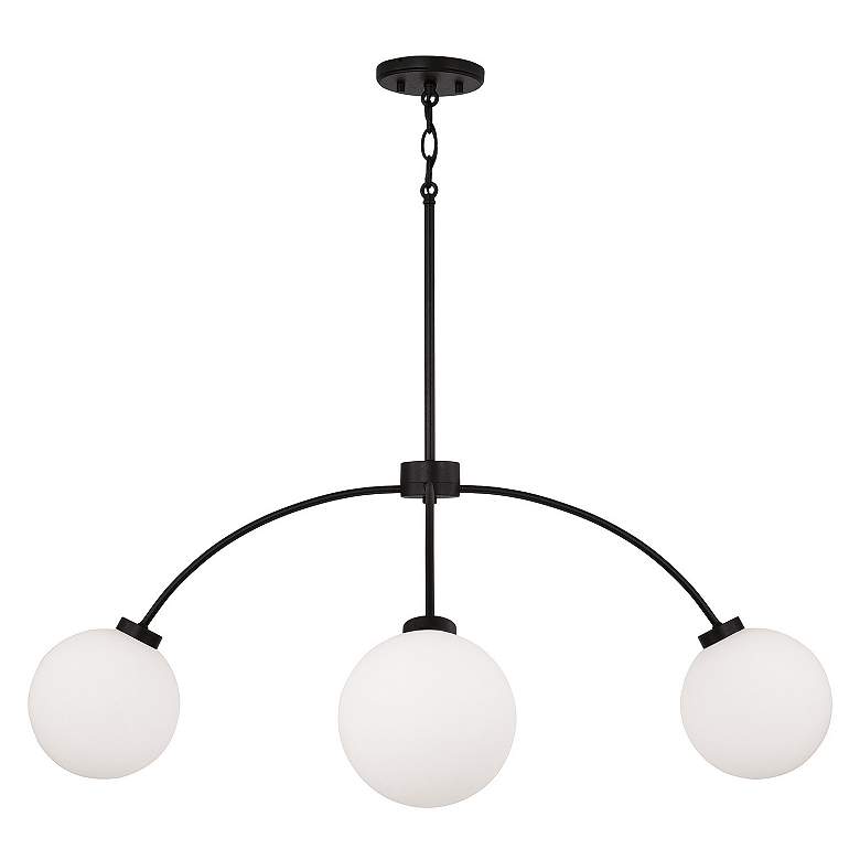 Image 4 Capital Lighting Amos 4 Light Chandelier 37" Black Iron more views