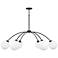 Capital Lighting Amos 6 Light Chandelier 47" Black Iron