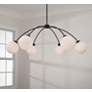 1_Capital Lighting Amos 6 Light Chandelier 47" Black Iron
