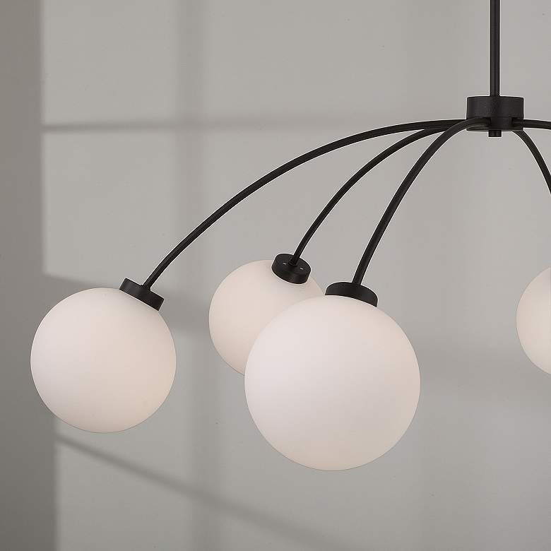 Image 3 Capital Lighting Amos 6 Light Chandelier 47" Black Iron more views