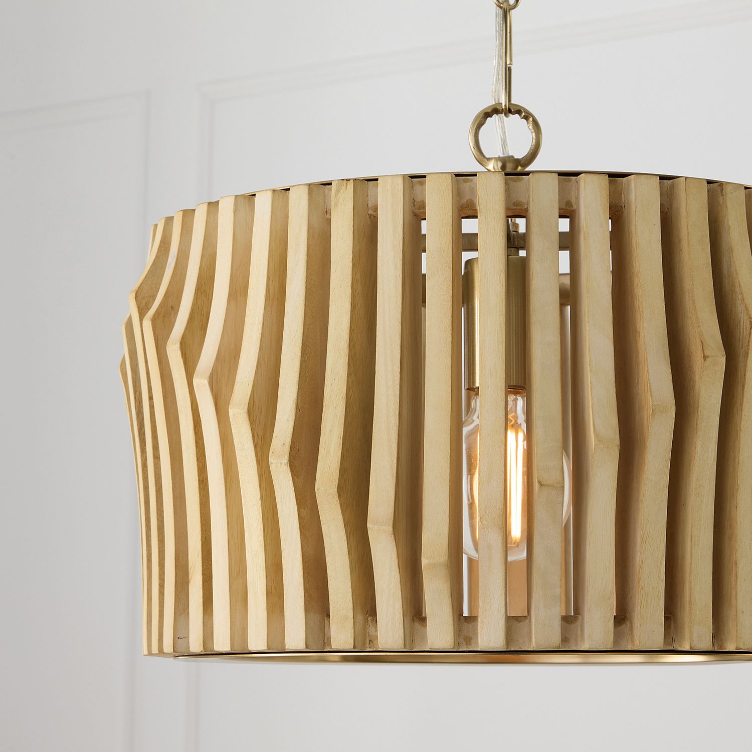 Image 3 Capital Lighting Archer 1 Light Semi Flush 16" Blonde Wood and Matte B more views
