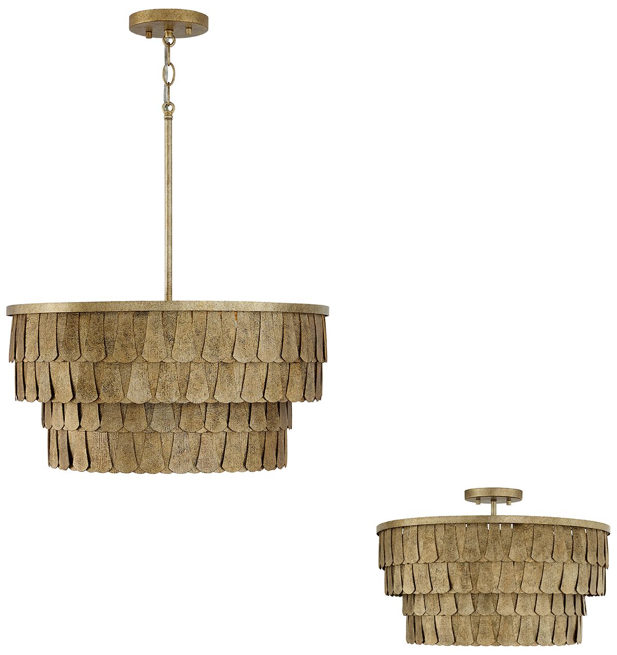 Capital Lighting Arden 4 Light Pendant 20.5" Ancestral Gold