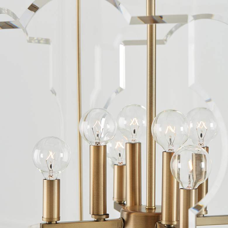 Image 6 Capital Lighting- Aria 18" 8-Light Acrylic Panel Foyer- Aged Brass more views