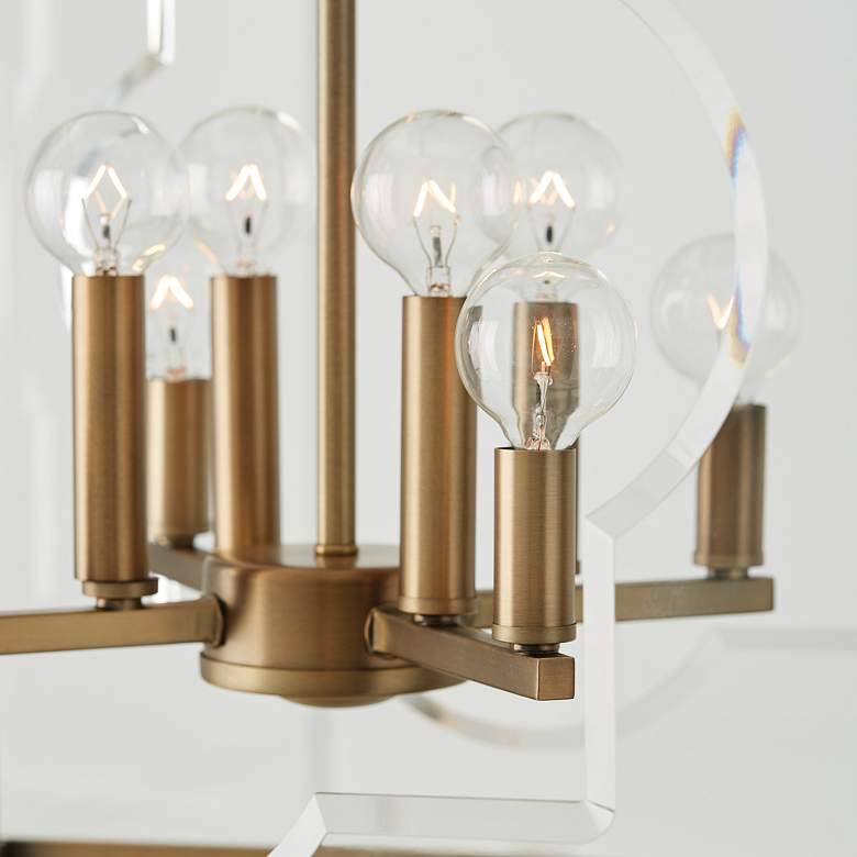 Image 7 Capital Lighting- Aria 18" 8-Light Acrylic Panel Foyer- Aged Brass more views