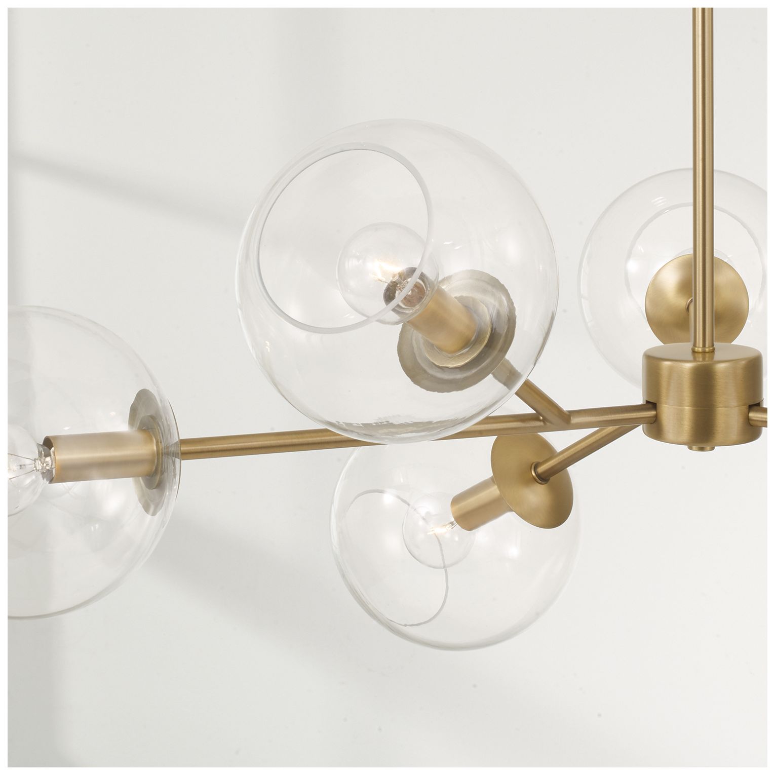 Image 3 Capital Lighting Atlas 6 Light Chandelier 38" Aged Brass more views