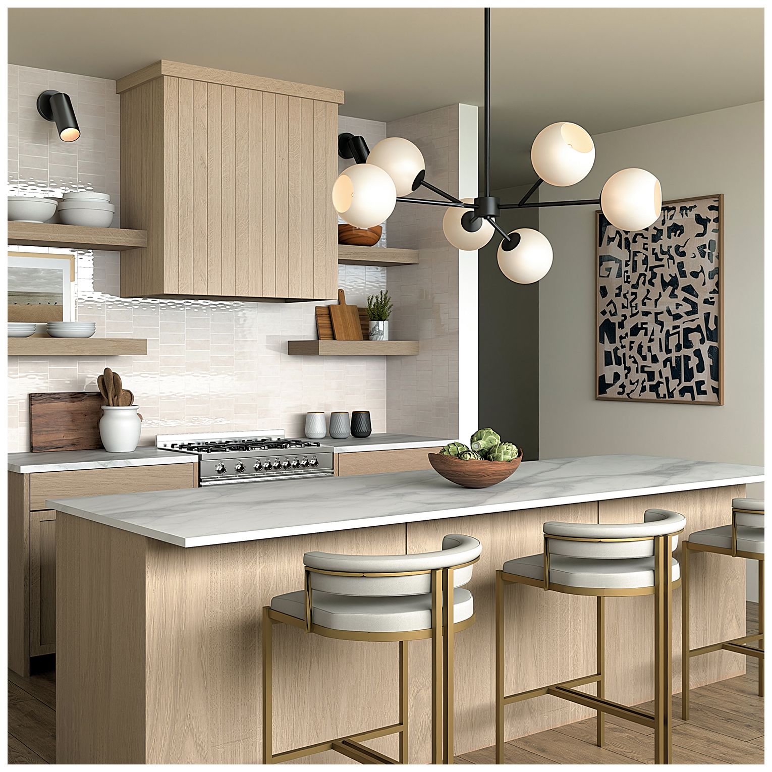 Image 7 Capital Lighting Atlas 6 Light Chandelier 38" Matte Black more views