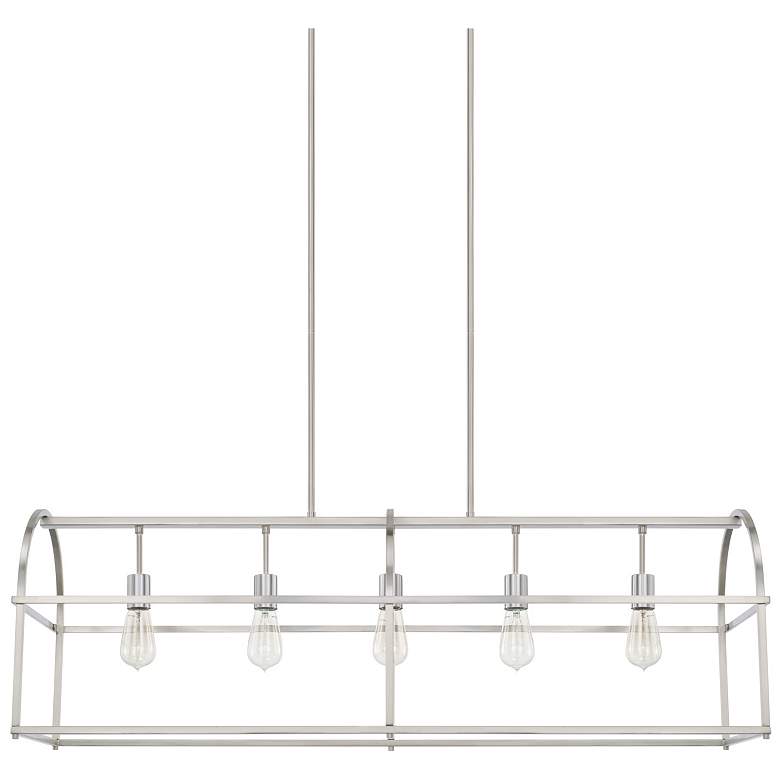 Image 1 Capital Lighting Aubrey 5 Light Dual Island Chandelier Brushed Nickel