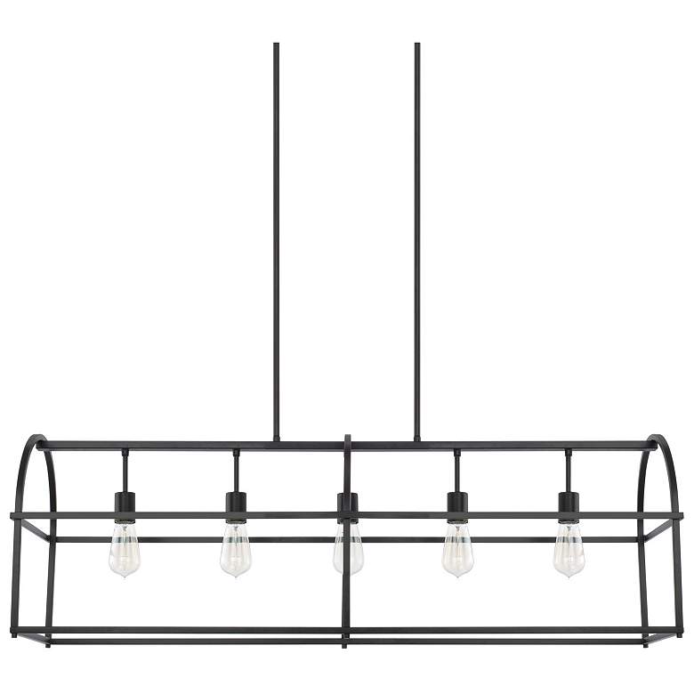Image 1 Capital Lighting Aubrey 5 Light Dual Island Chandelier Matte Black