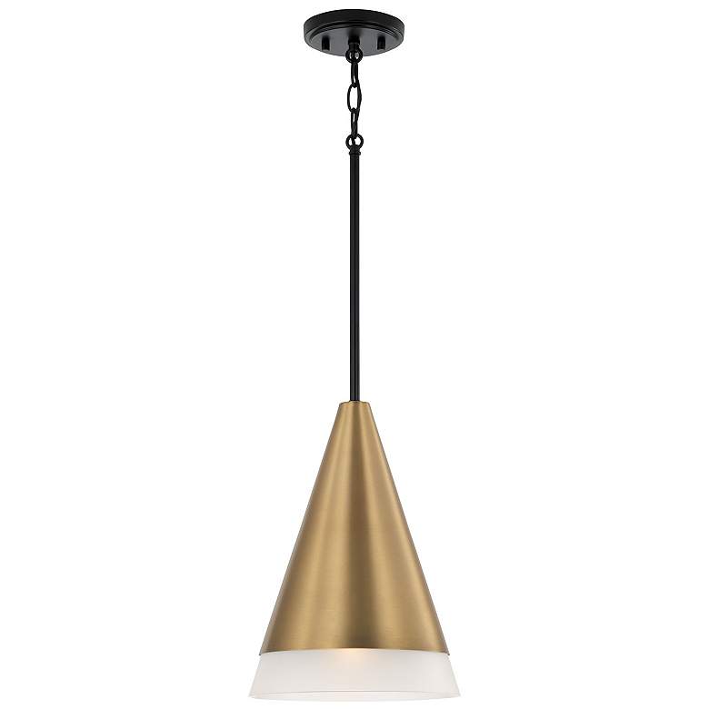 Image 1 Capital Lighting Avant 1 Light Pendant Aged Brass and Black