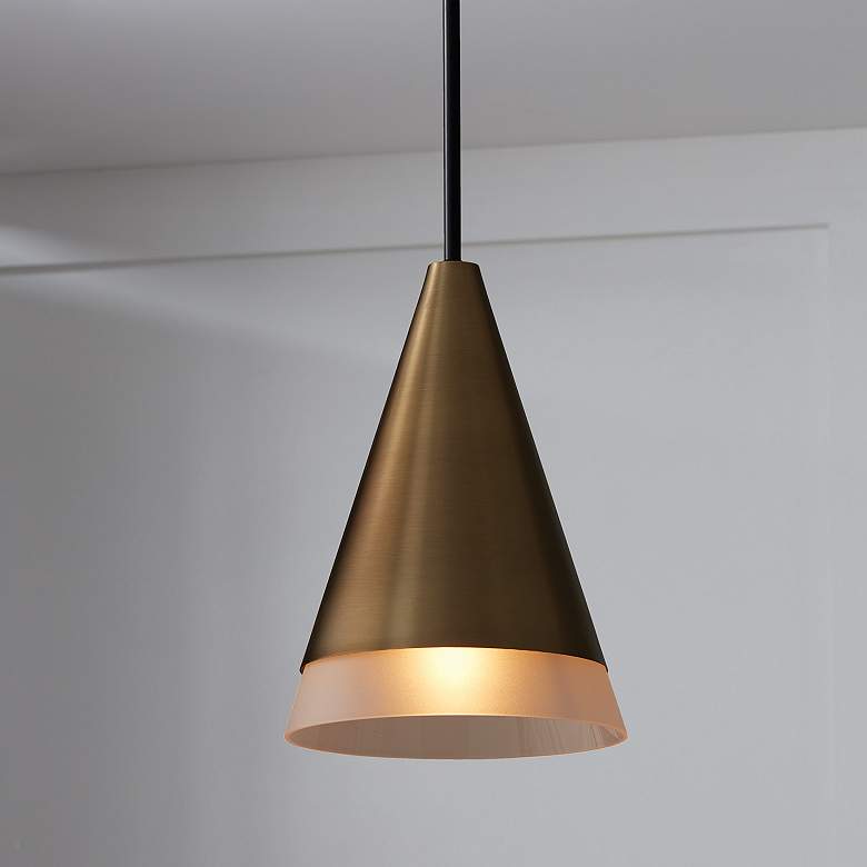 Image 3 Capital Lighting Avant 1 Light Pendant Aged Brass and Black more views