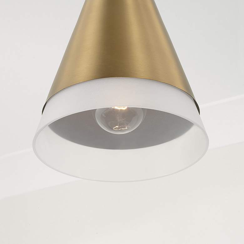 Image 4 Capital Lighting Avant 1 Light Pendant Aged Brass and Black more views