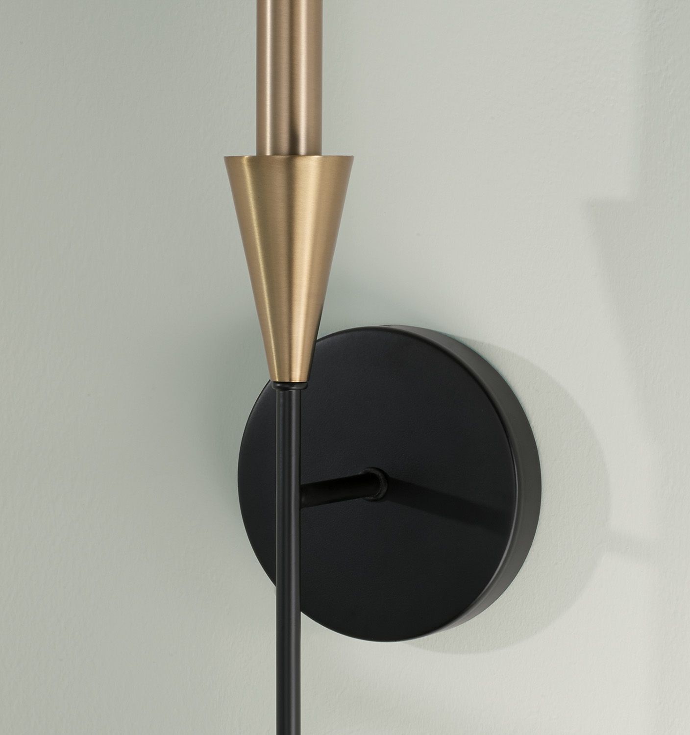 Image 3 Capital Lighting Avant 1 Light Sconce 5" Aged Brass and Black more views