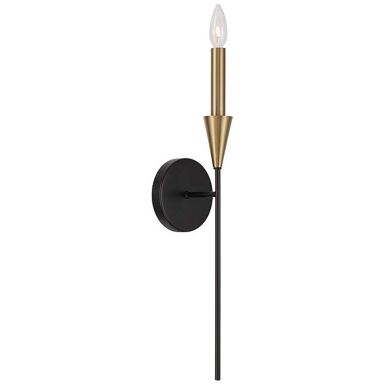 Image 1 Capital Lighting Avant 1 Light Sconce Aged Brass and Black