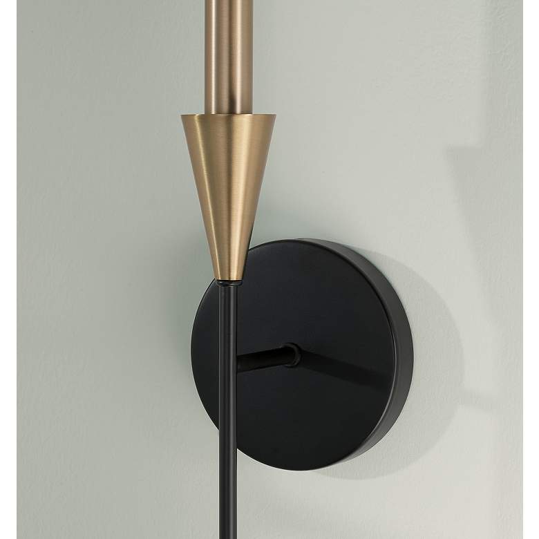 Image 4 Capital Lighting Avant 1 Light Sconce Aged Brass and Black more views