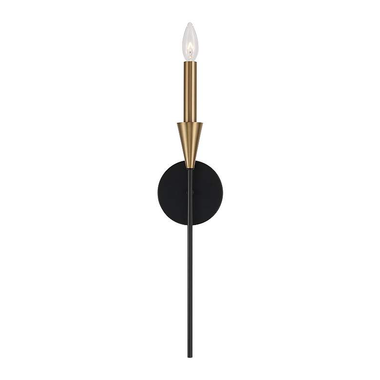 Image 5 Capital Lighting Avant 1 Light Sconce Aged Brass and Black more views
