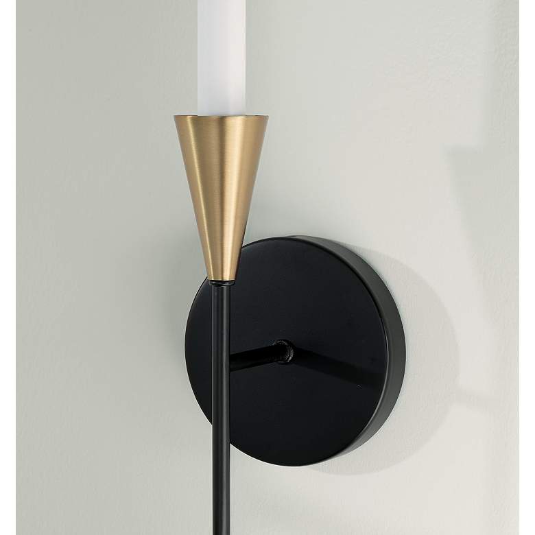 Image 6 Capital Lighting Avant 1 Light Sconce Aged Brass and Black more views