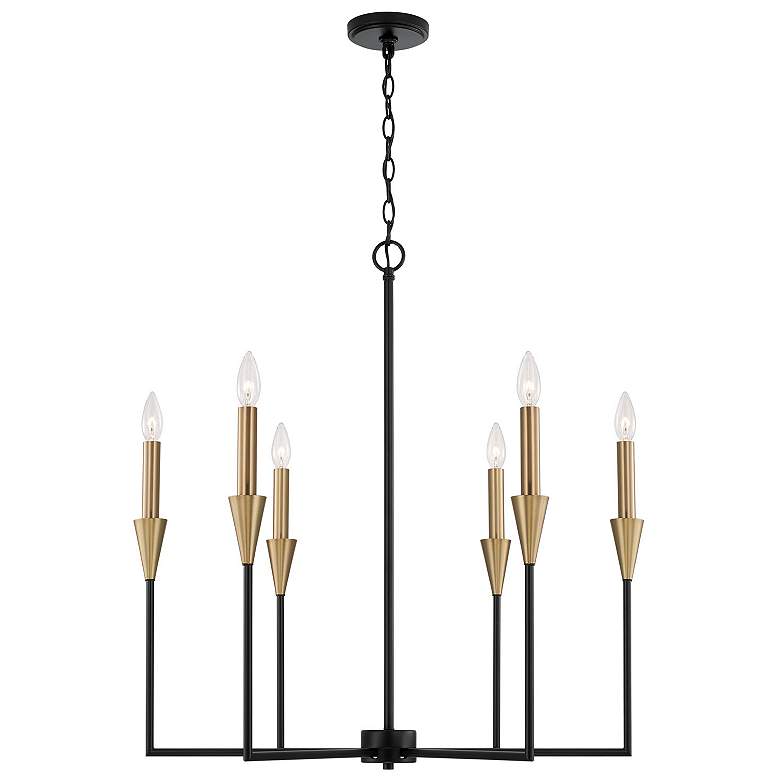 Image 2 Capital Lighting Avant 29" Wide Aged Brass 6-Light Chandelier