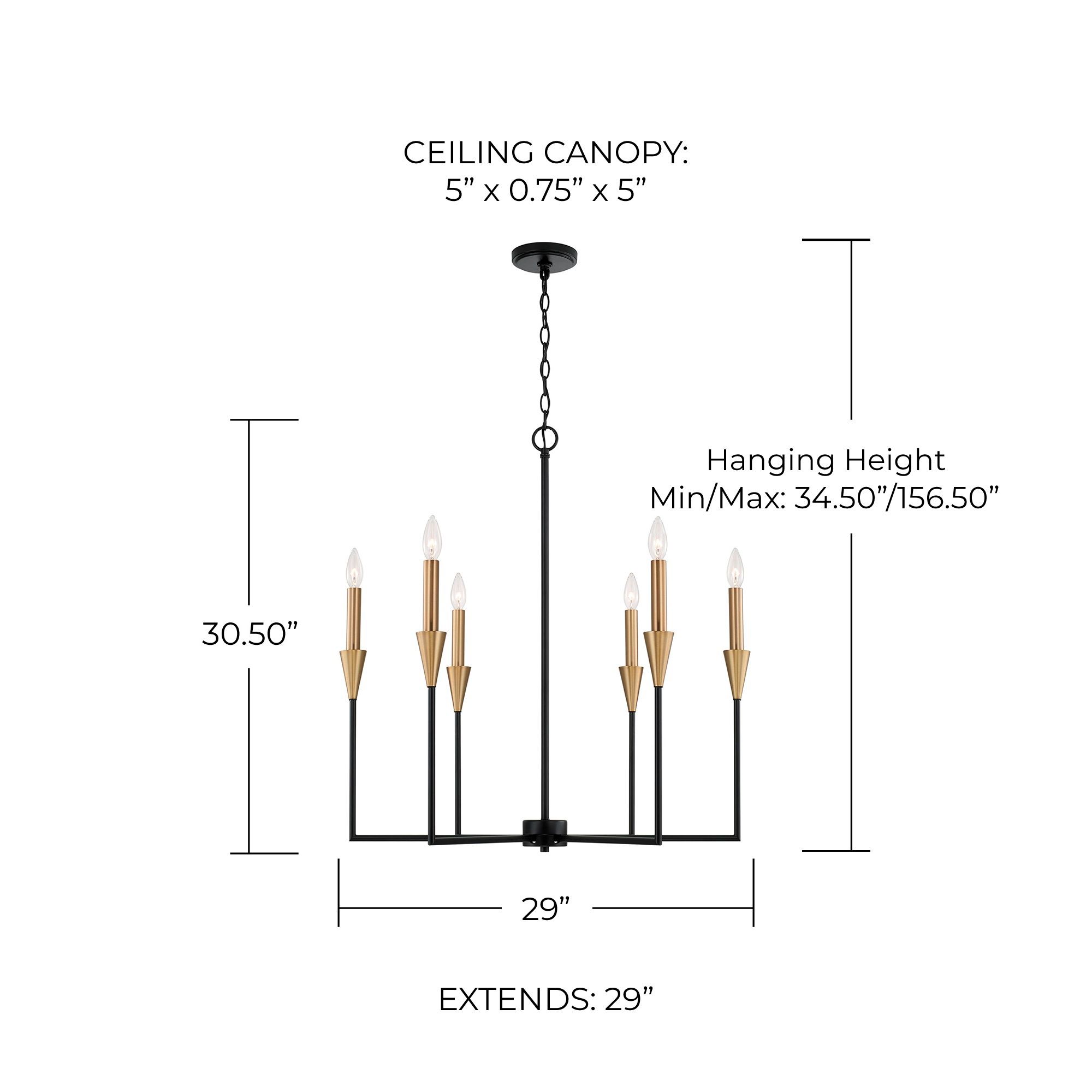 Image 6 Capital Lighting Avant 29" Wide Aged Brass 6-Light Chandelier more views