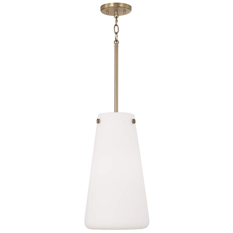 Image 1 Capital Lighting Averitt 1 Light Pendant 10" Aged Brass
