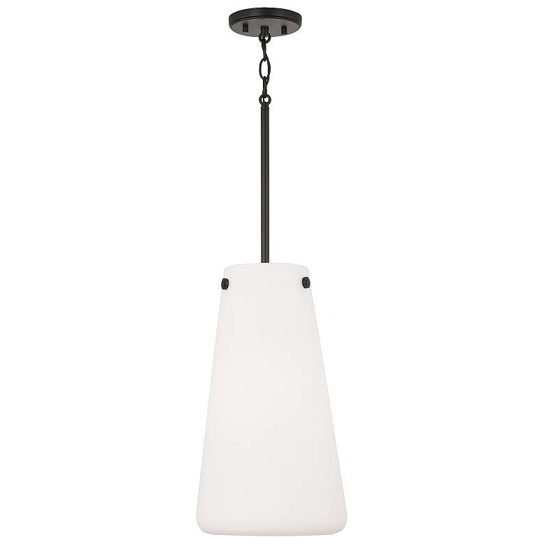 Image 1 Capital Lighting Averitt 1 Light Pendant 10" Matte Black