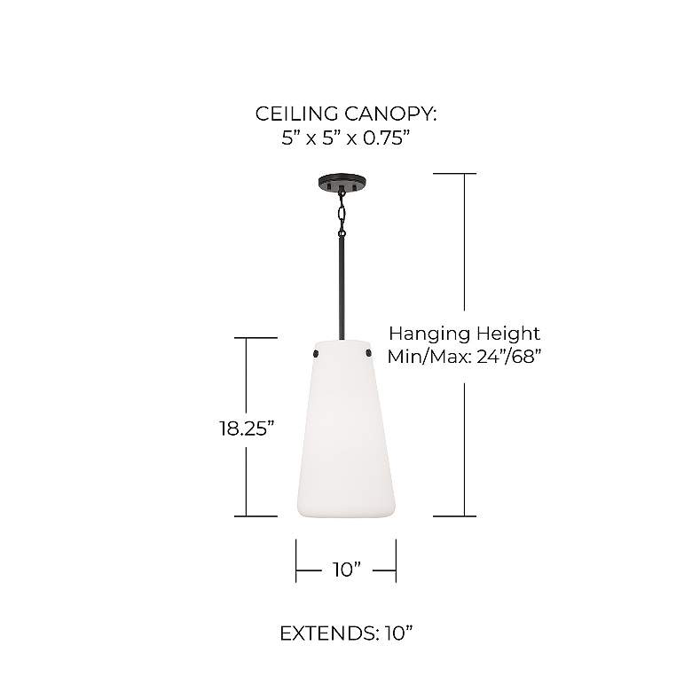 Image 5 Capital Lighting Averitt 1 Light Pendant 10" Matte Black more views