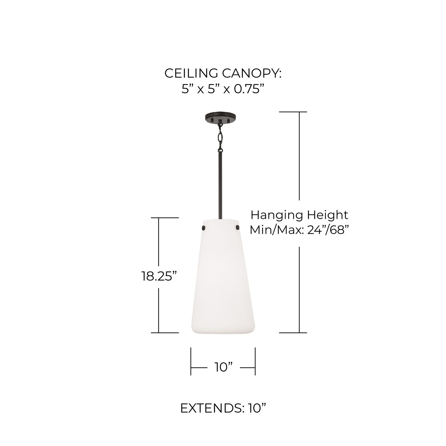 Image 6 Capital Lighting Averitt 1 Light Pendant 10" Matte Black more views