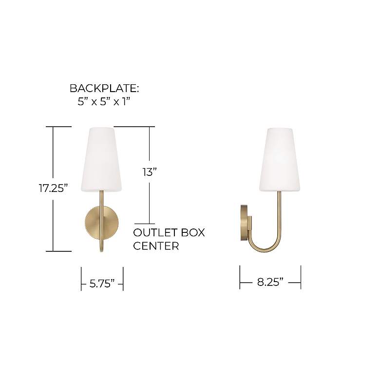 Image 7 Capital Lighting Averitt 1 Light Sconce 5.75" Aged Brass more views