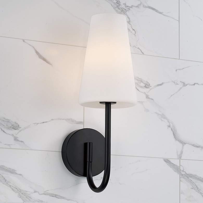 Image 1 Capital Lighting Averitt 1 Light Sconce 5.75" Matte Black