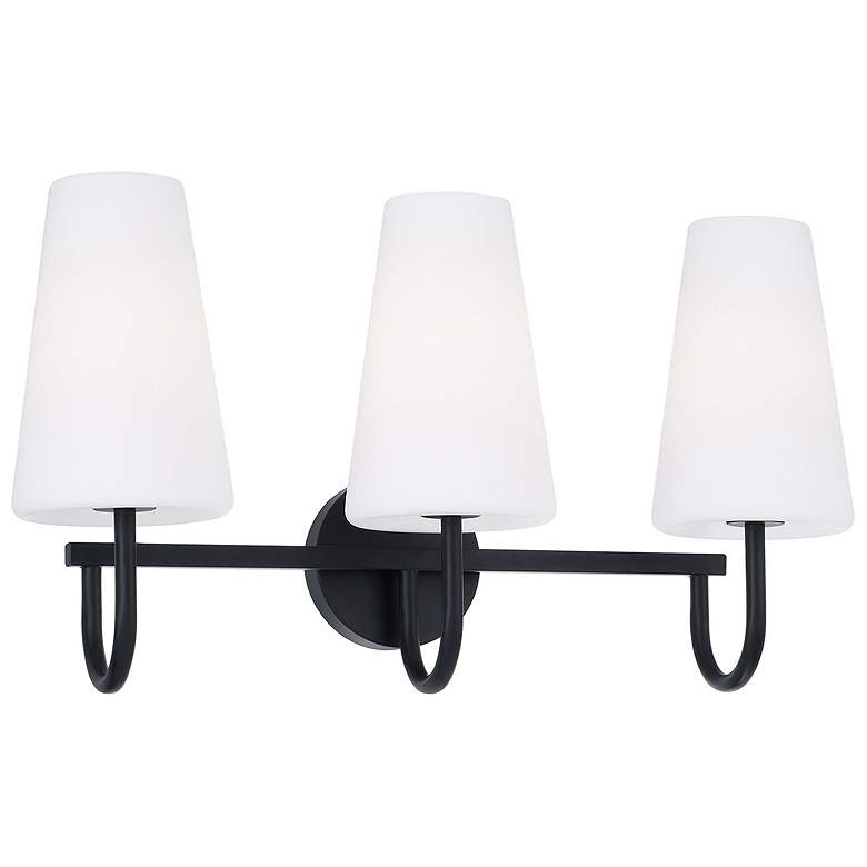 Image 1 Capital Lighting Averitt 3 Light Vanity 24" Matte Black