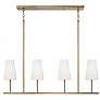 2_Capital Lighting Averitt 4 Light Linear Chandelier 42" Aged Brass