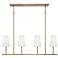 Capital Lighting Averitt 4 Light Linear Chandelier 42" Aged Brass