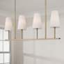 1_Capital Lighting Averitt 4 Light Linear Chandelier 42" Aged Brass