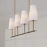 3_Capital Lighting Averitt 4 Light Linear Chandelier 42" Aged Brass more views