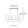 5_Capital Lighting Averitt 4 Light Linear Chandelier 42" Aged Brass more views